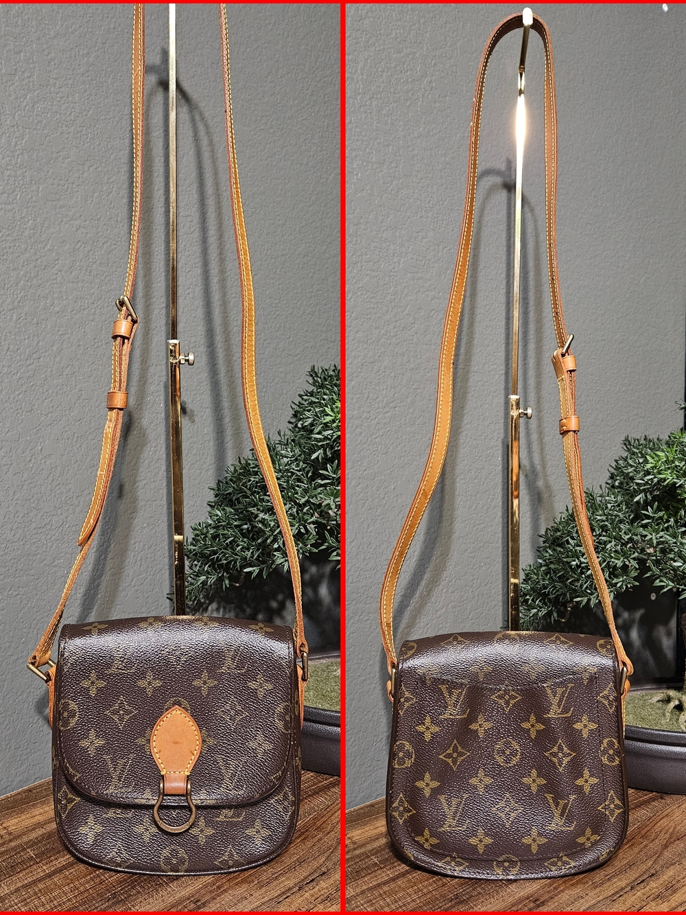 Authentic Louis Vuitton Vintage Saint Cloud Monogram Canvas Crossbody